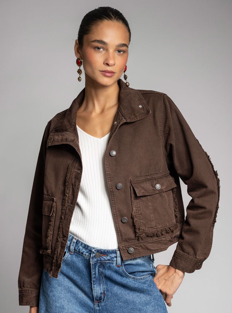 Chaqueta Denim Desflecada