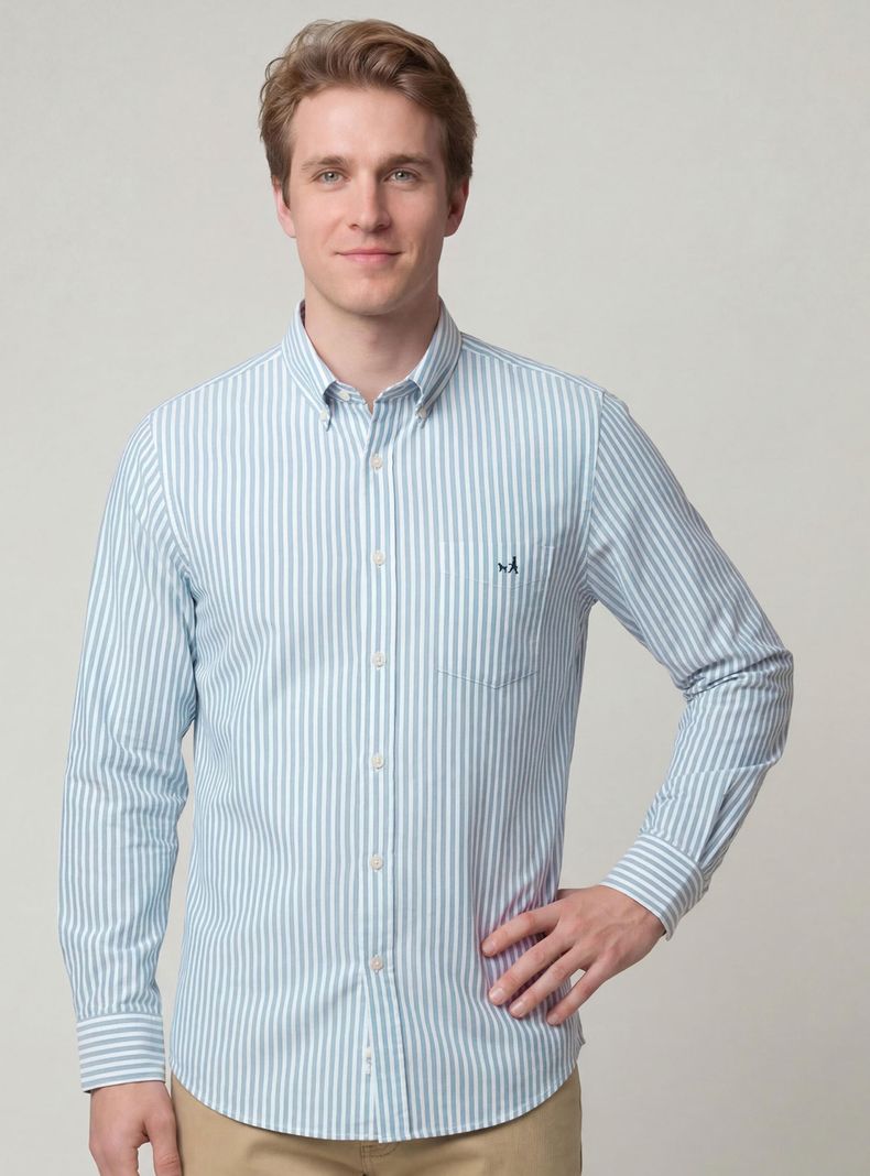 Camisa Sport Button Rayas New Regular