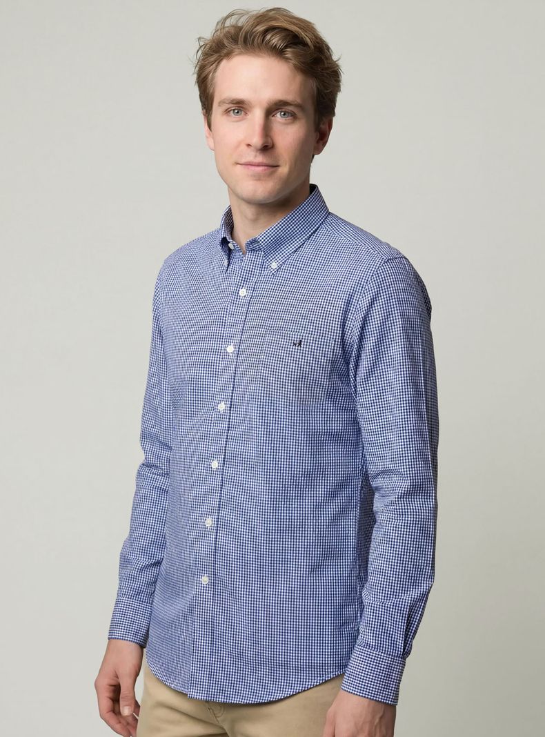 Camisa Sport Manga Larga a Cuadros