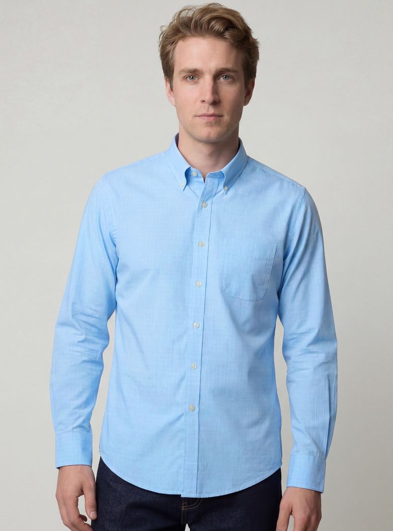 Camisa Sport Button Down Cuadros Regular