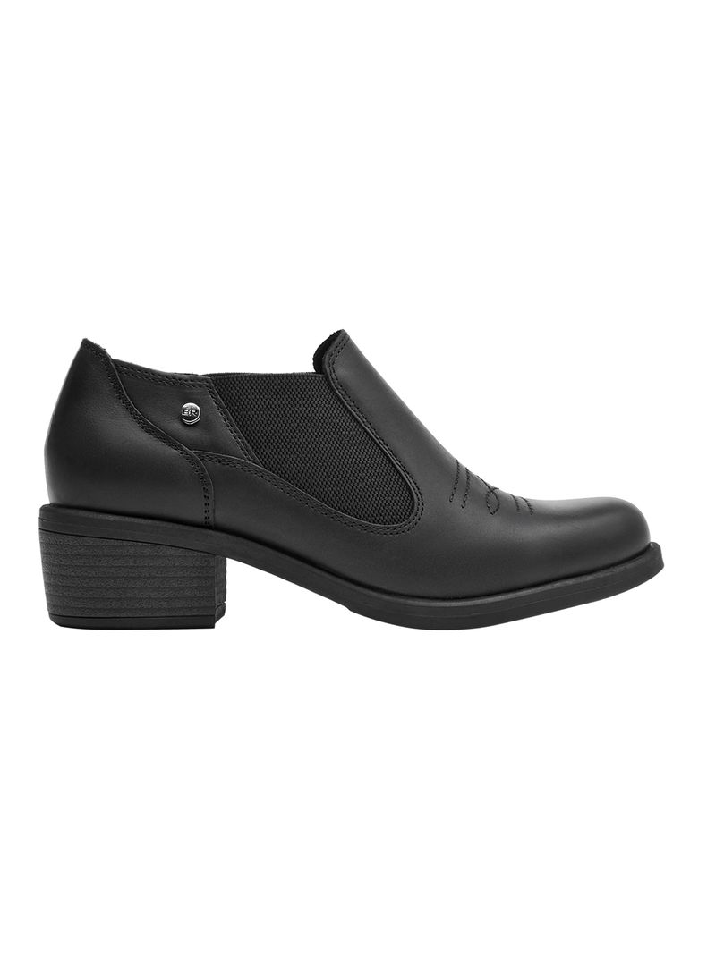 BRUNO ROSSI BOTÍN SLIP ON TACO CUADRADO CUERO MUJER