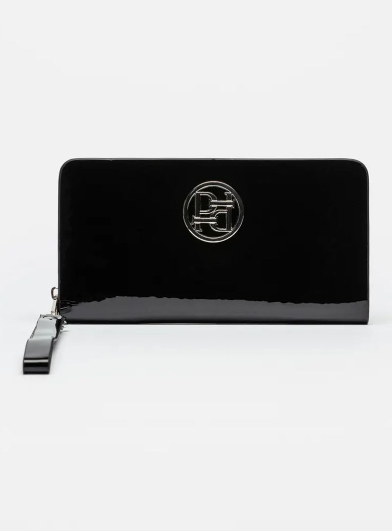 Billetera Mint Efecto Cuero Negro