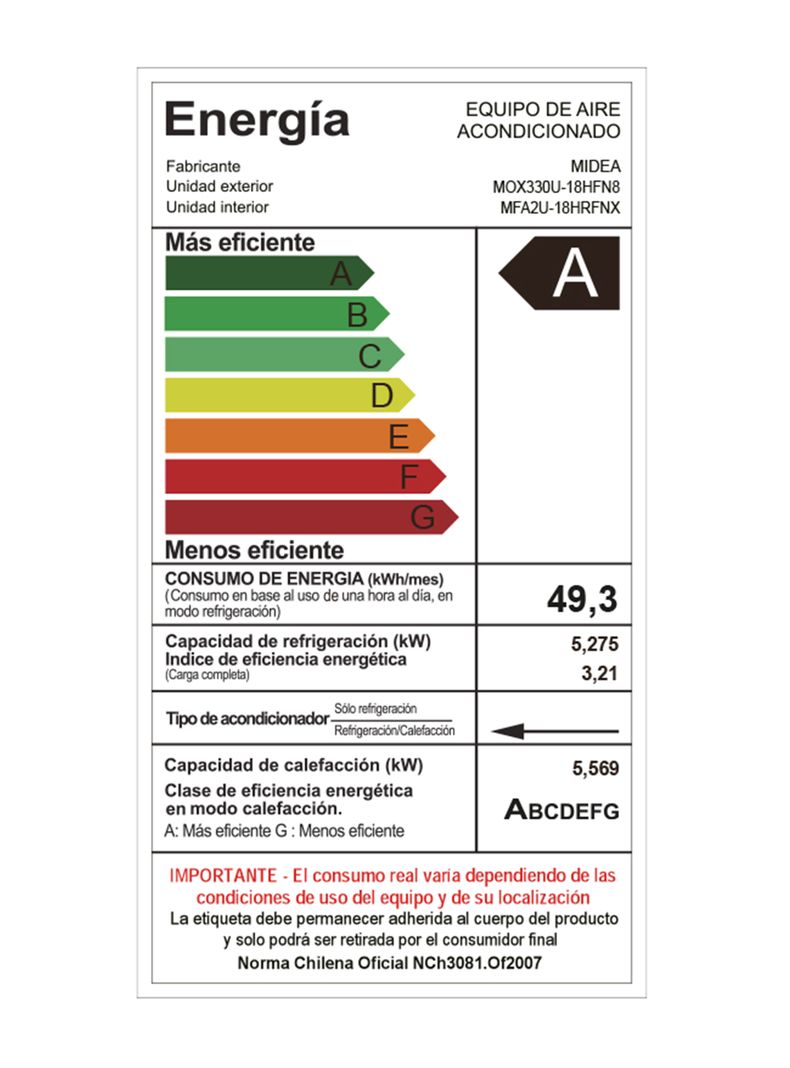 Aire Acondicionado Consola 18000 BTU Inverter Quattro WiFi Frío/Calor-10
