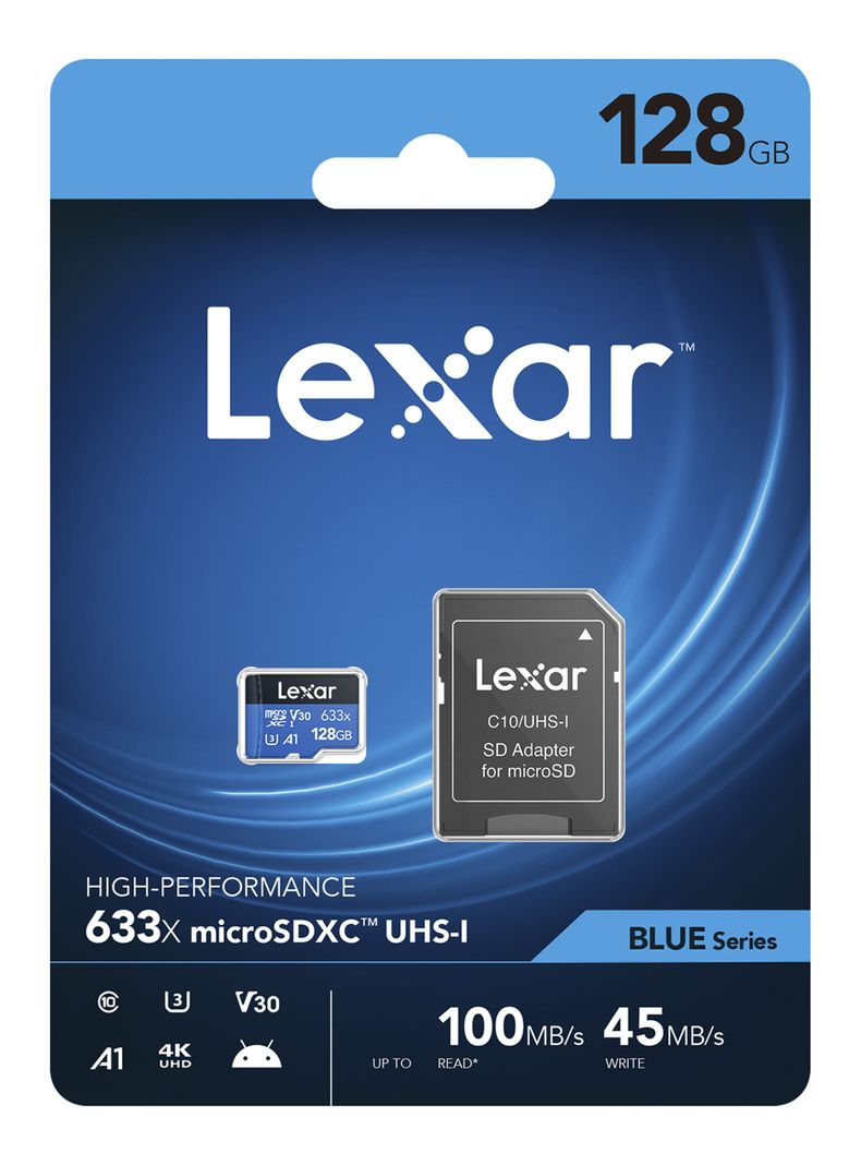 Tarjeta de Memoria MicroSDXC 128GB UHS-I V30 633X