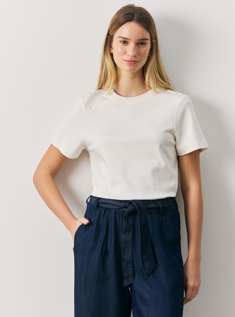 Polera Cuello Redondo Interlock