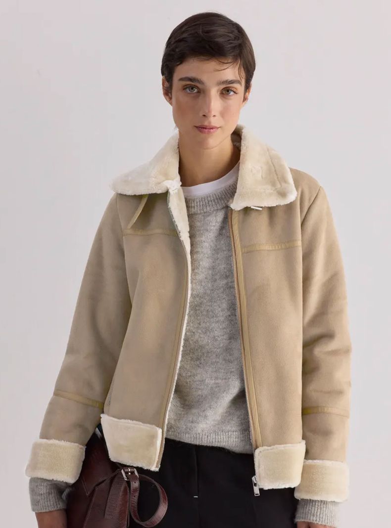 Chaqueta Lanar Gothan Beige Talla S