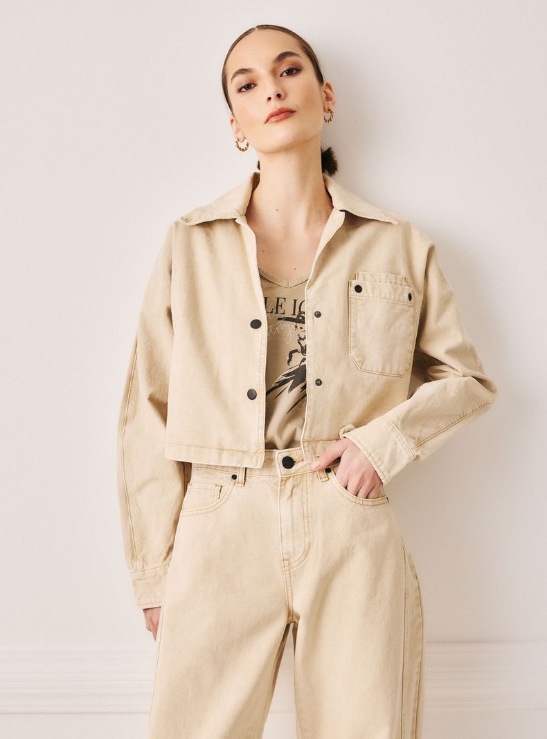 Chaqueta Denim Cropped
