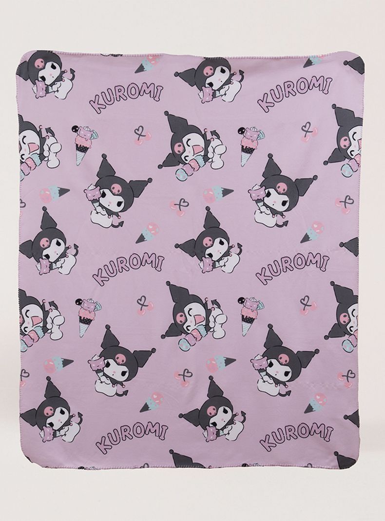 Manta Polar Sherpa Kuromi 127x152 cm