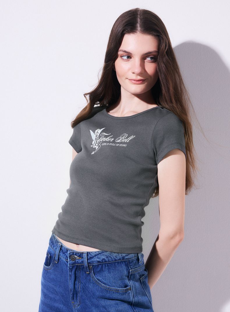 Polera Baby Tee Licencia Tinker Bell