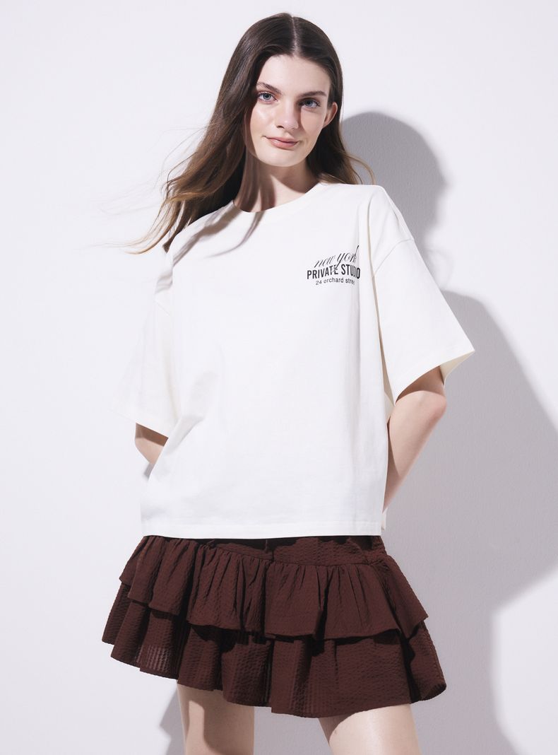 Polera Oversize Estampada Manga Corta Studio