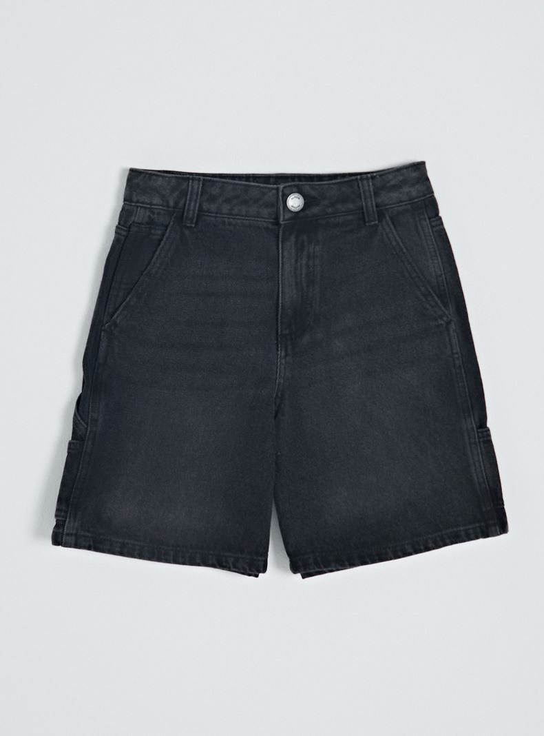 Short Denim Tipo Carpintero