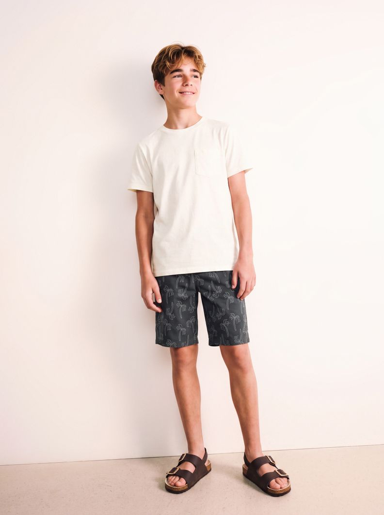 Short Estampado Básico Twill Niño