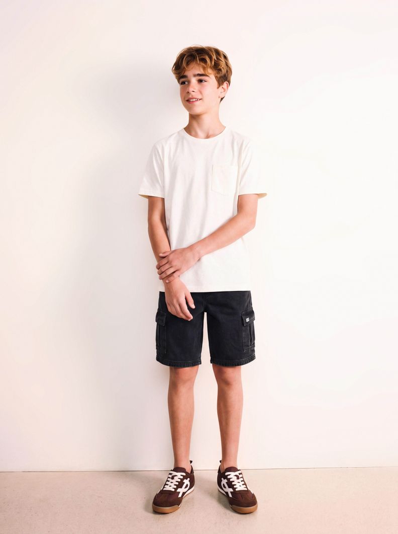 Short Cargo Detalle Logo Denim