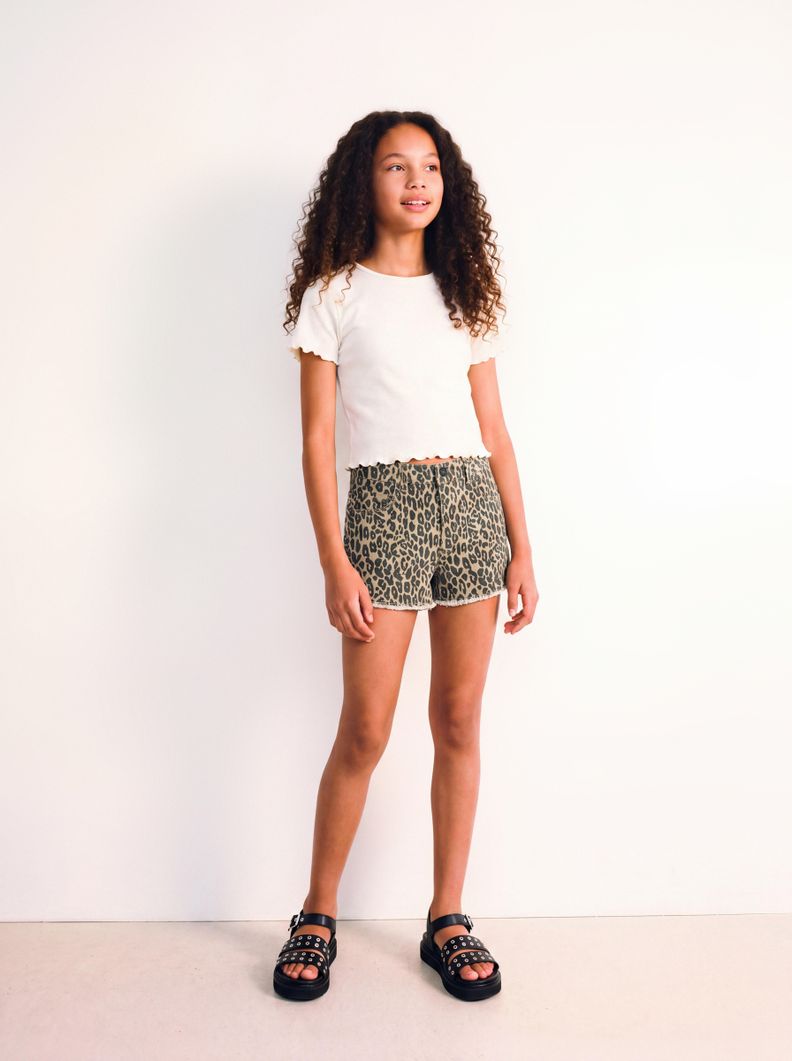 Short Tiro Medio Full Estampado Moda