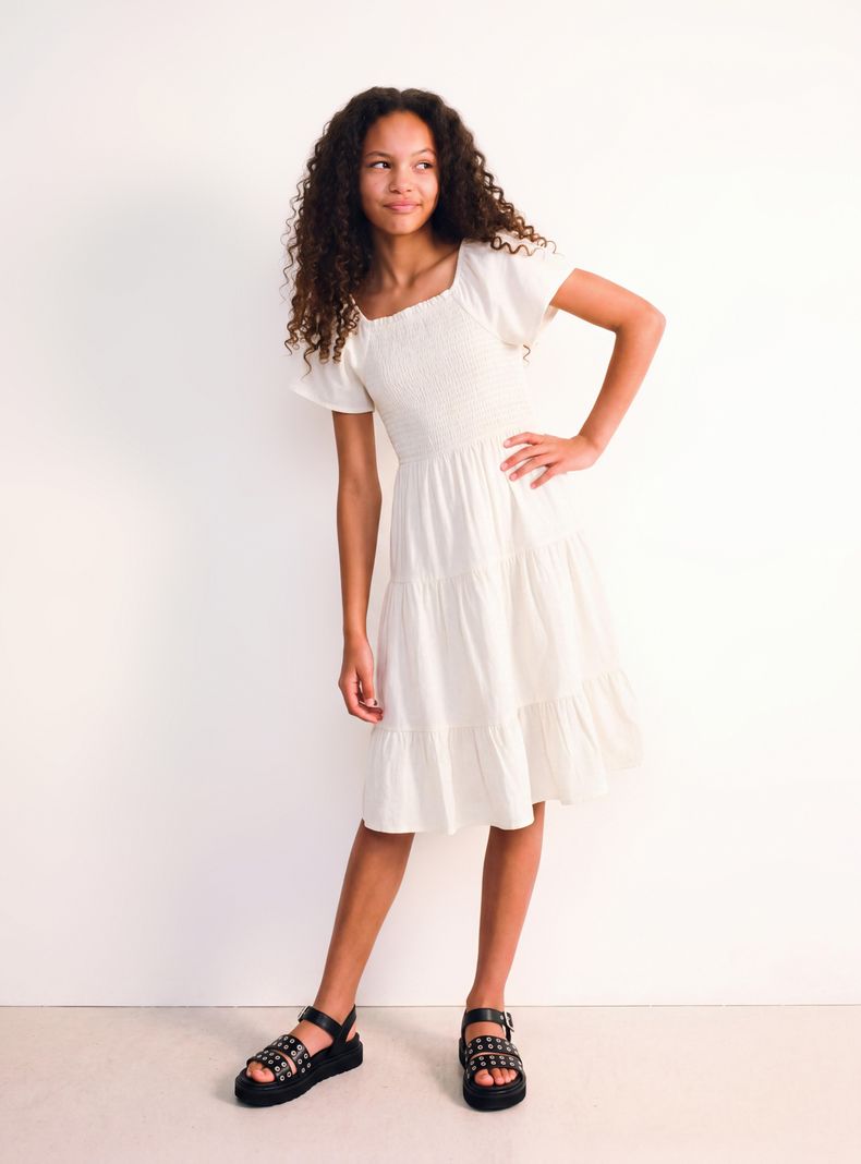 Vestido Panal con Cortes Niña