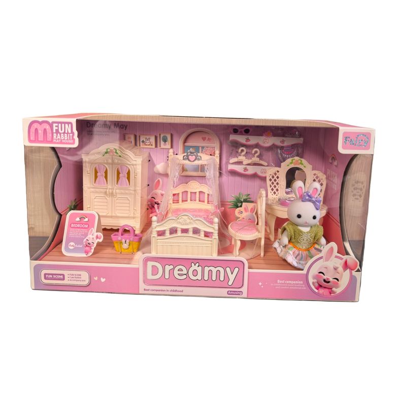 Set de Animales Dormitorio Conejita con Accesorios