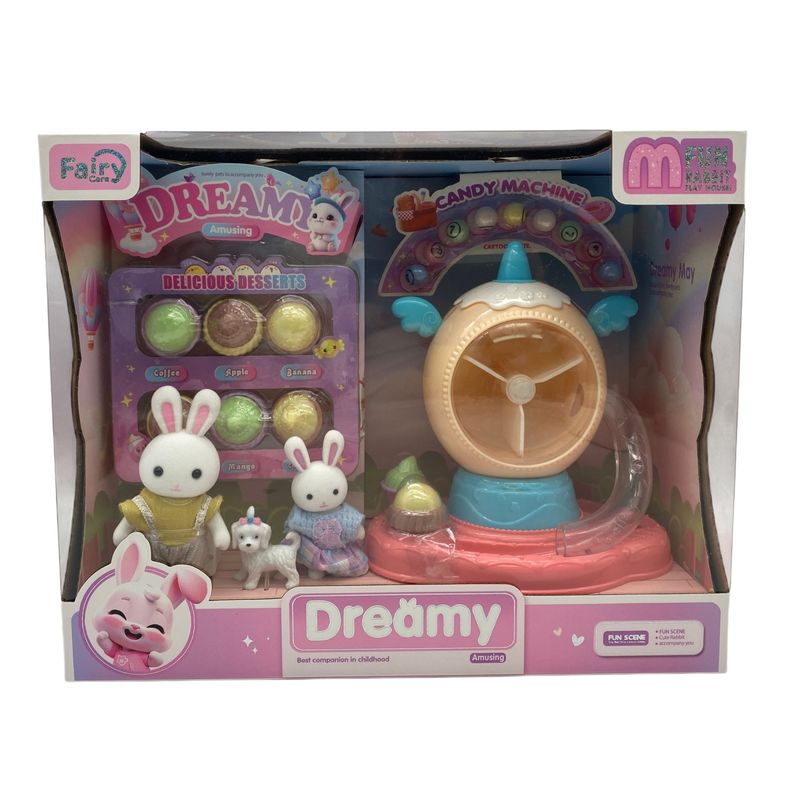 Set de Animales Máquina de Dulces Conejitos y Mascota