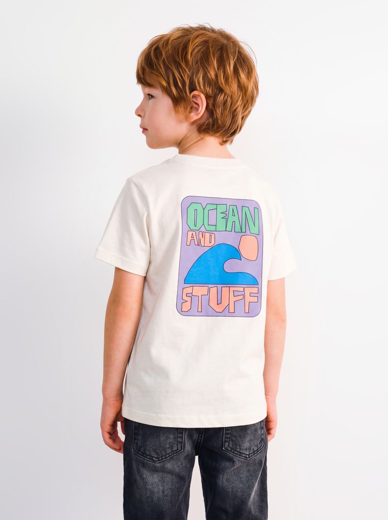 Polera Estampado Playero en Espalda Colores