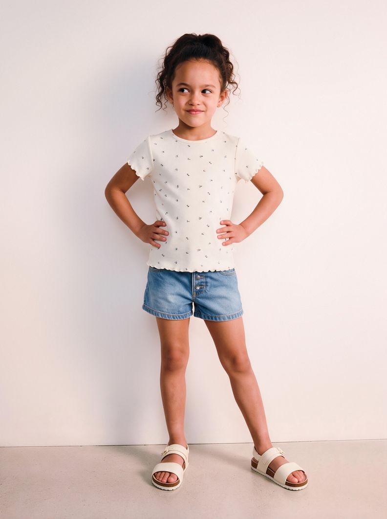 Short Botones Denim Niña
