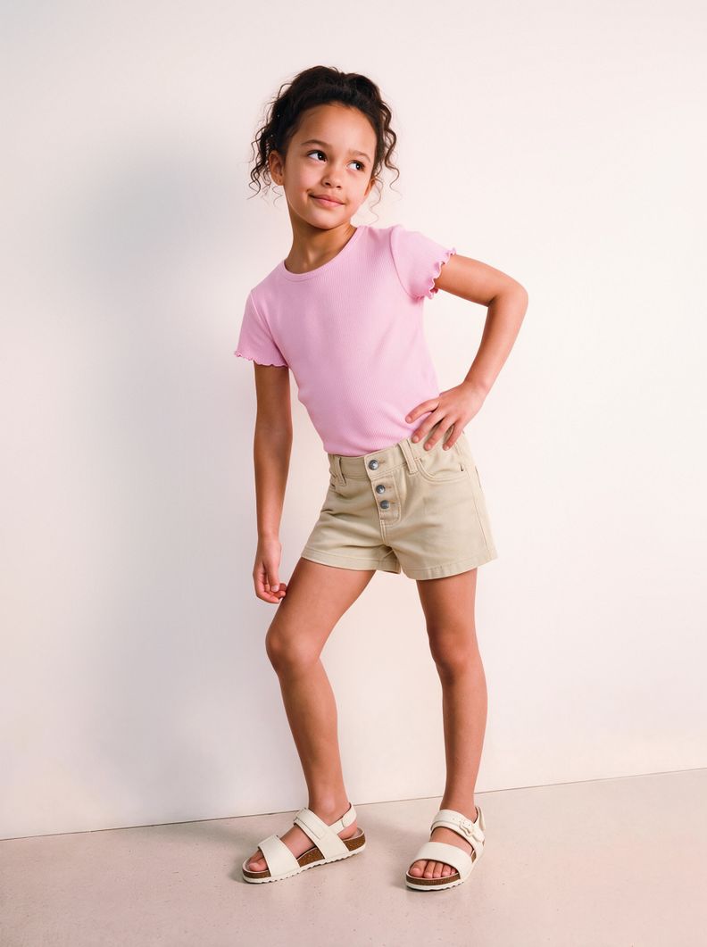 Short Color Botones Denim