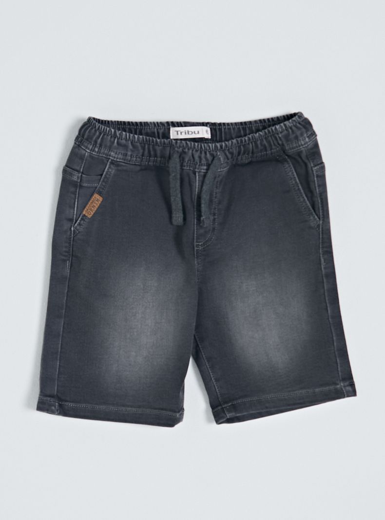 Bermuda Denim Tela Confortable