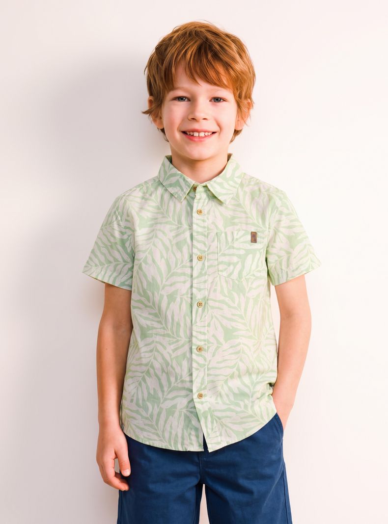 Camisa Estampado Tropical Niño