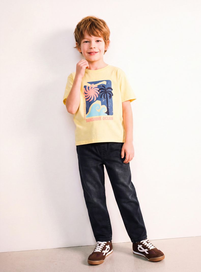 Jeans Denim con Cordón Cintura