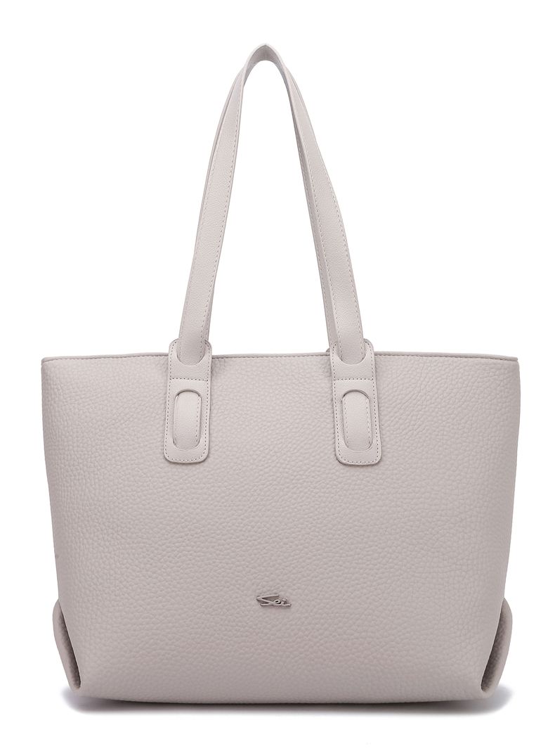 Cartera de Hombro Tipo Tote Berna Gris Perla