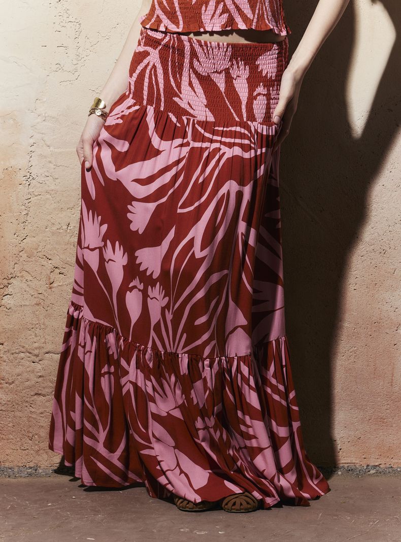 Falda Estampado Panal de Abeja