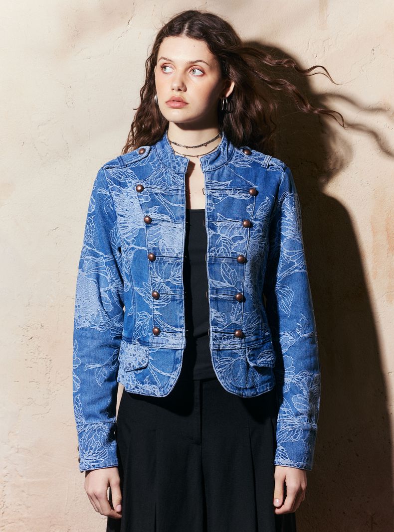 Chaqueta Jacquard Tipo Napoleón