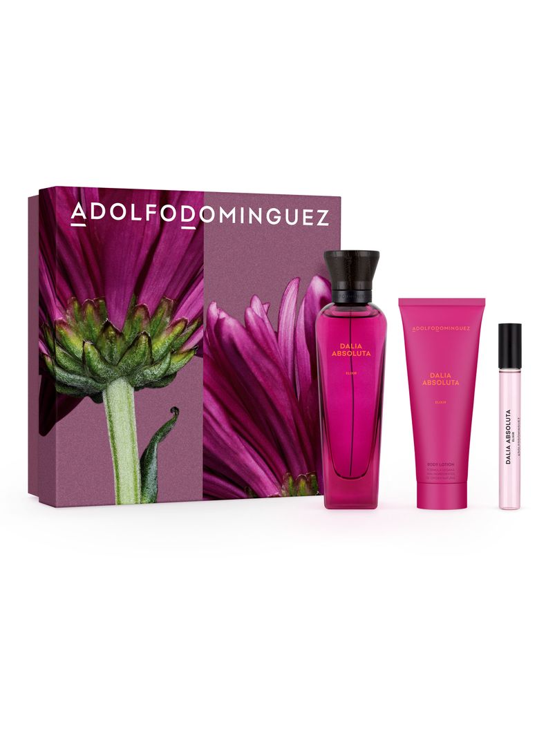 Set Perfume Dalia Absoluta Elixir Parfum Mujer 100 ml + 10 ml + Loción Corporal 75 ml