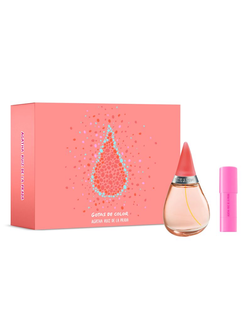 Set Perfume Gotas de Color EDT Mujer 50 ml + de Beso en Beso EDT 10 ml