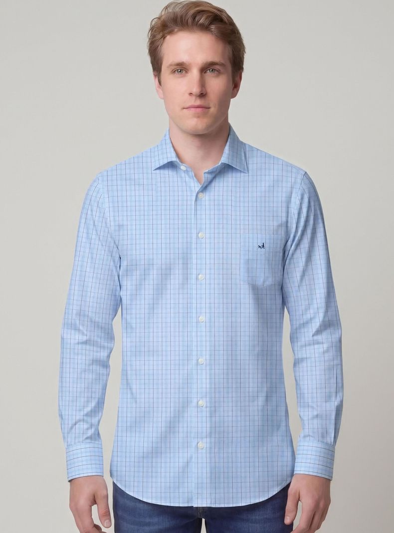 Camisa de Vestir Manga Larga Full Estampada