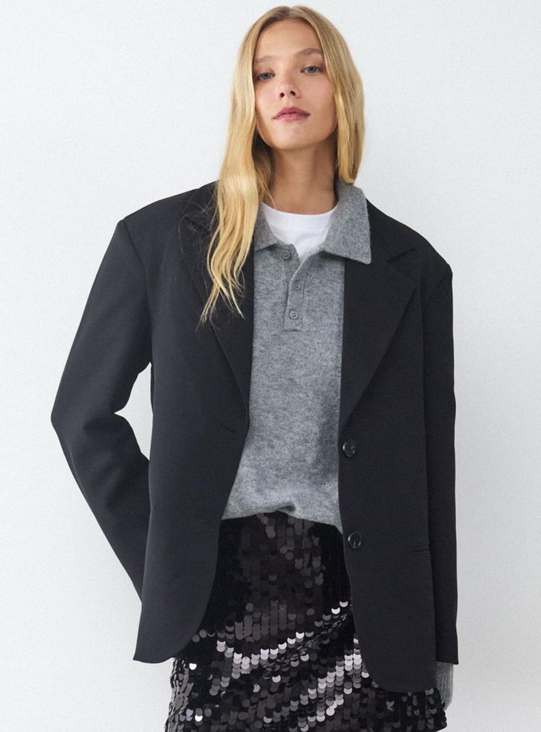 Blazer Básico Manga Larga
