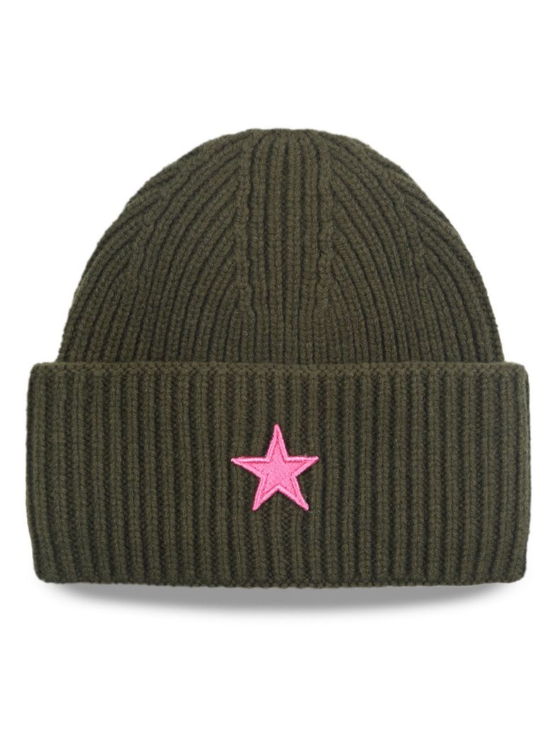 Gorro Beanie Green Pink Star