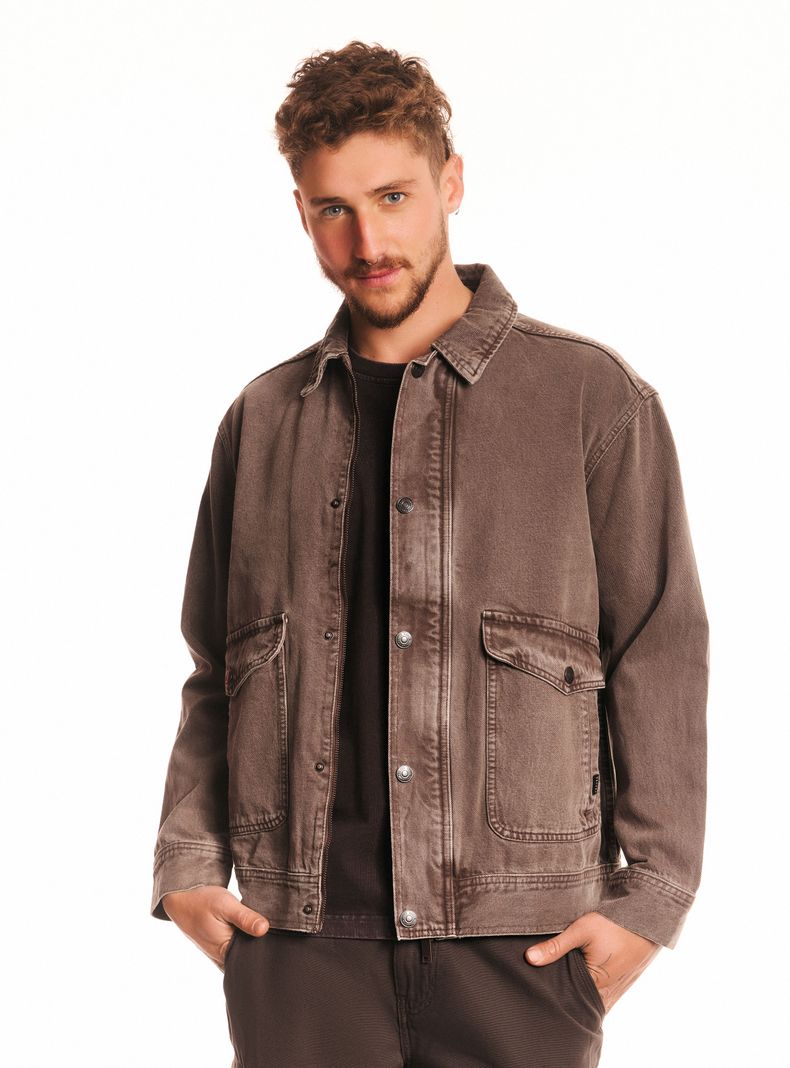 Chaqueta Relajada Denim Lavado