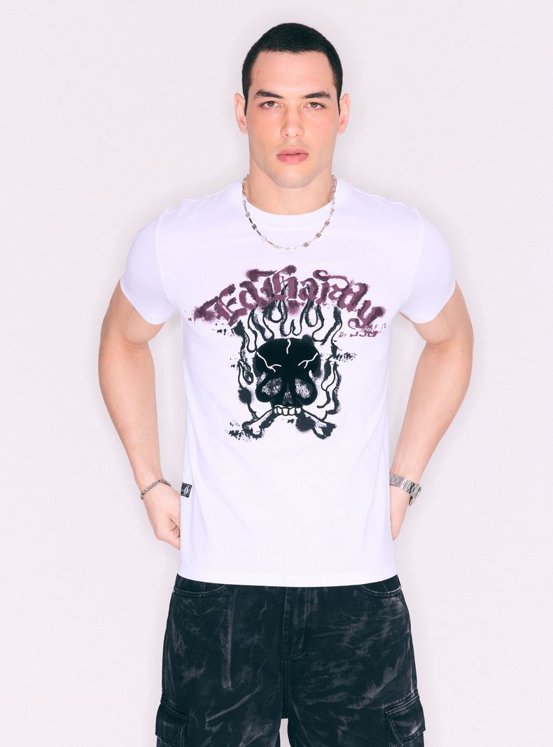 Polera Ed Hardy Tela Jacquard