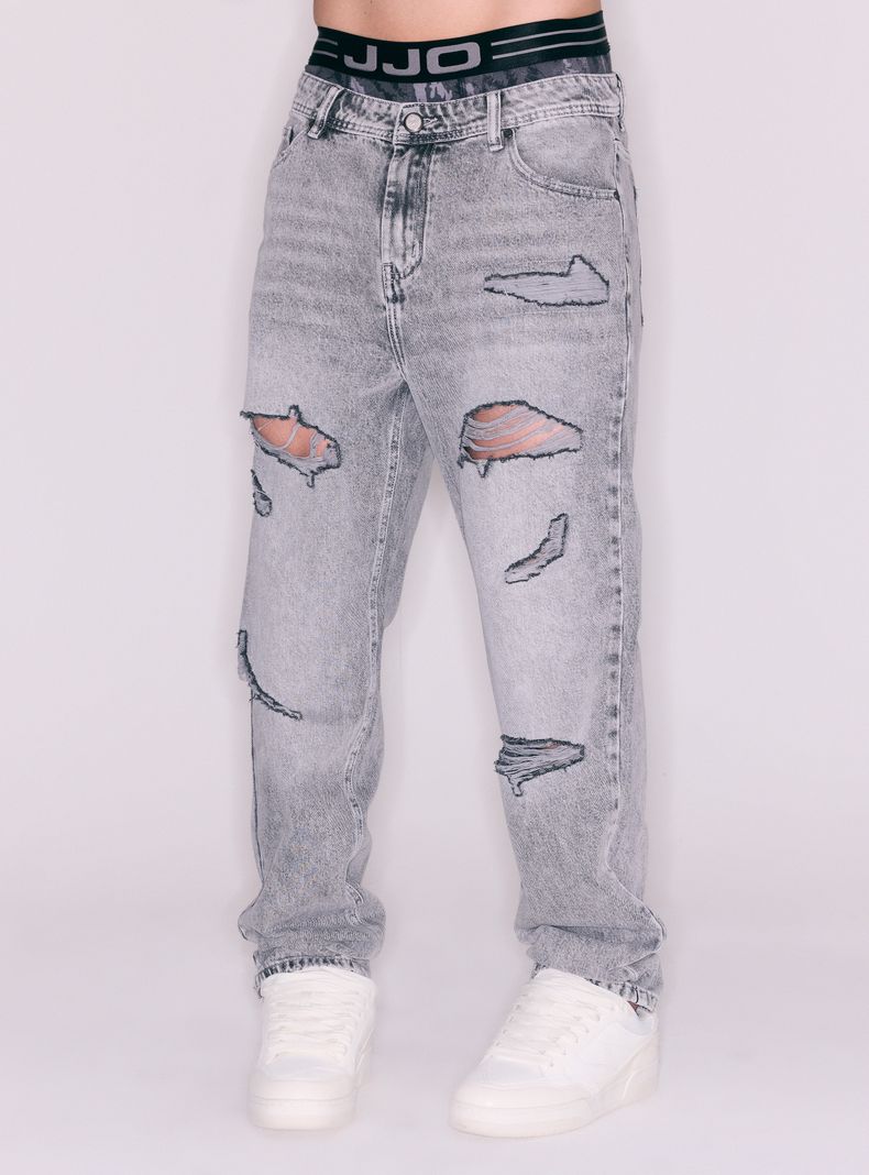 Jeans Recto Roturas
