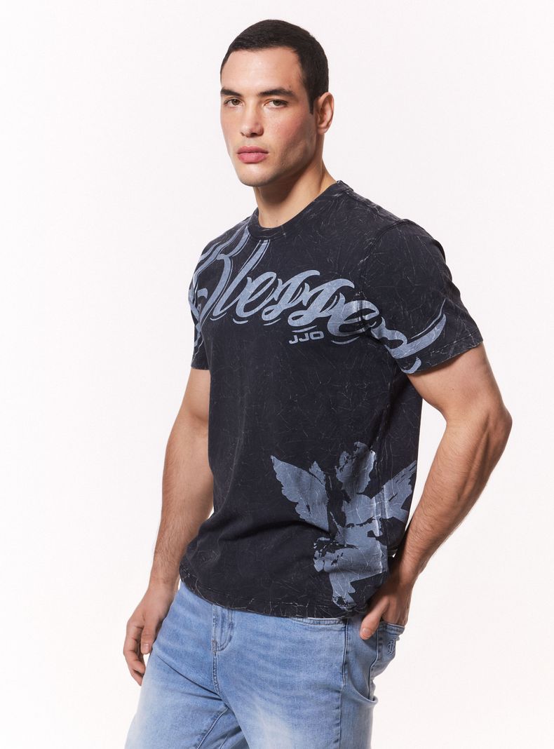 Polera Lavada con Estampado