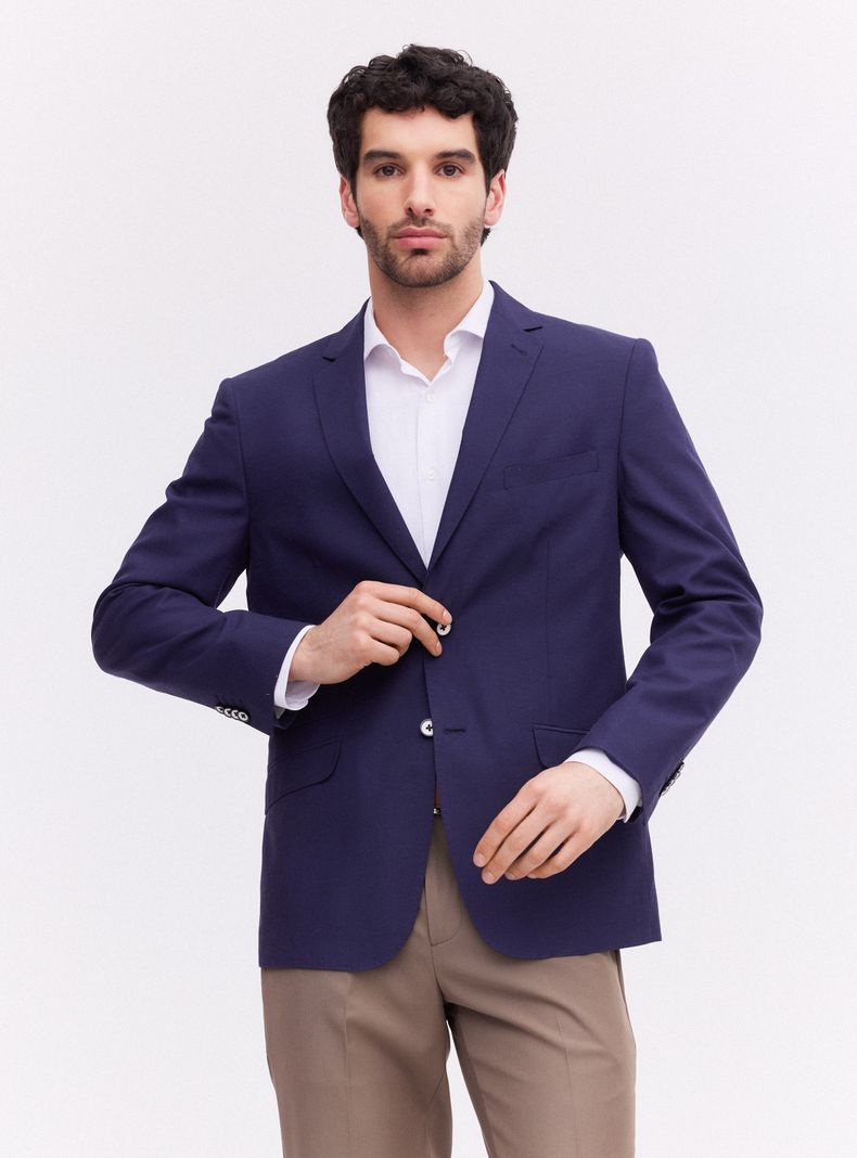 Vestón Recto Fantasías Texturadas Slim Fit