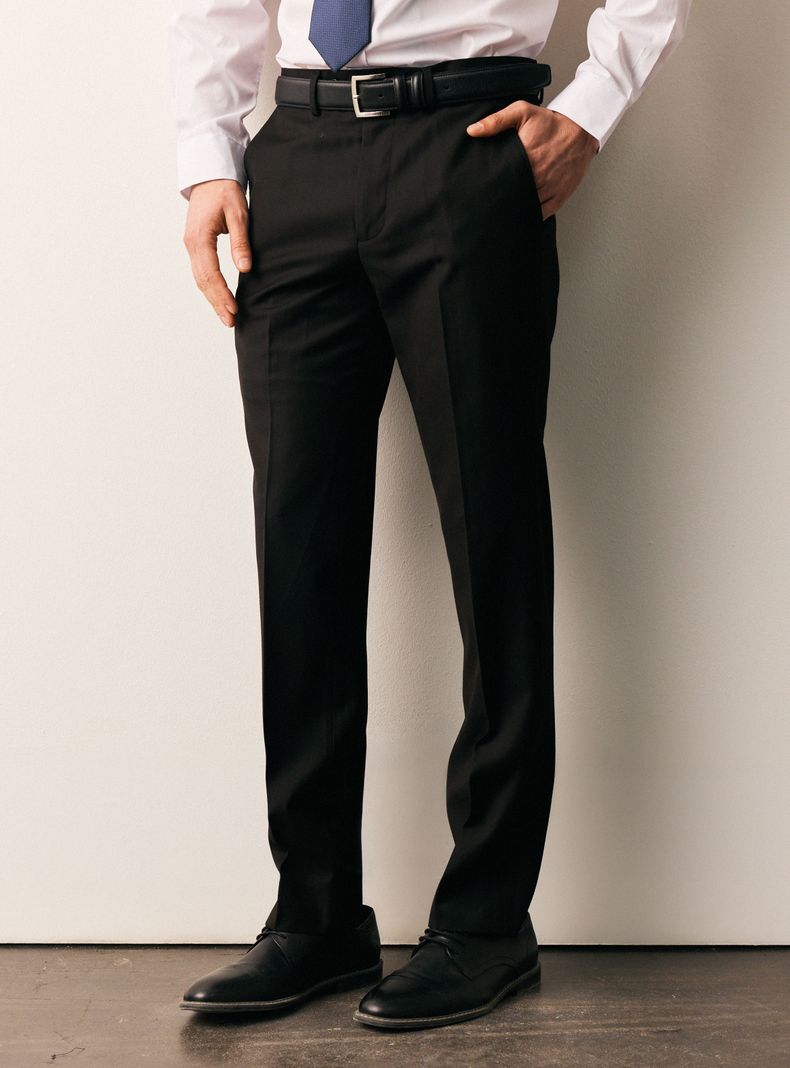 Pantalón Slim Fit Lana y Poliéster