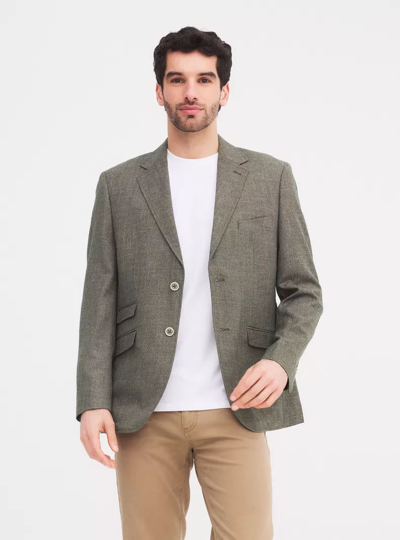 Vestón Recto Texturado Slim Fit