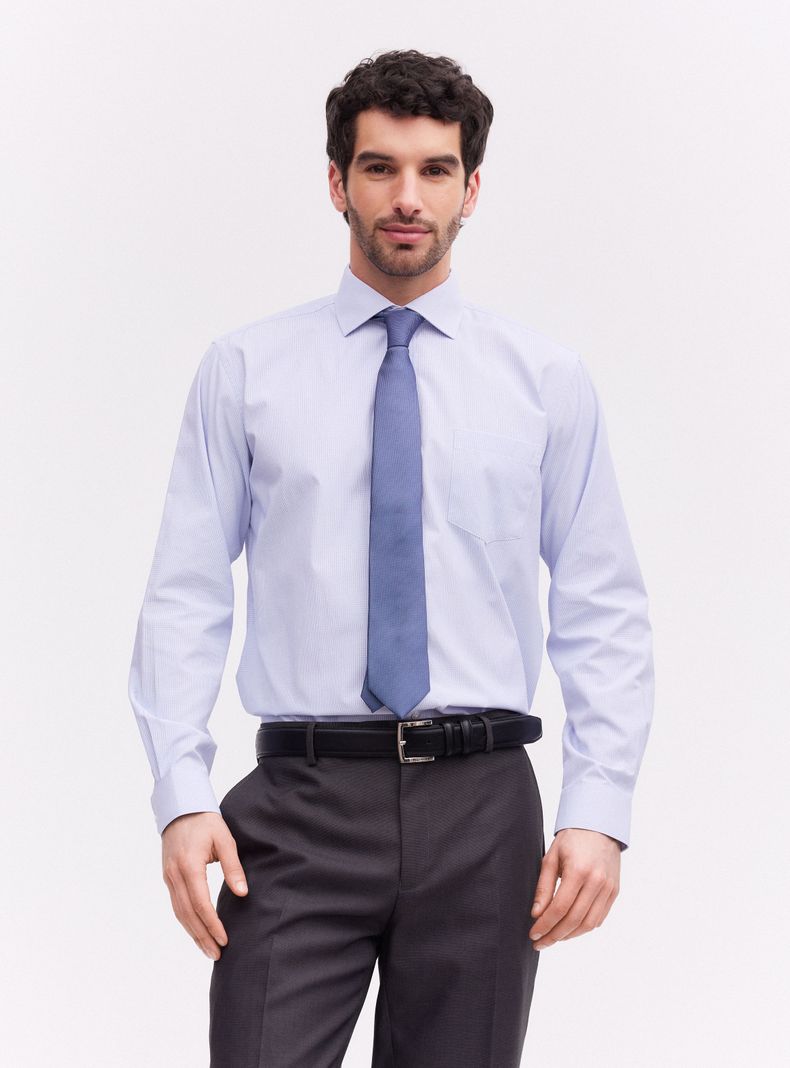 Camisa Semi Slim Fantasías Cuello Italiano