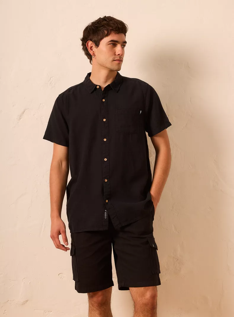 Camisa Manga Corta Lavado Garment Dye