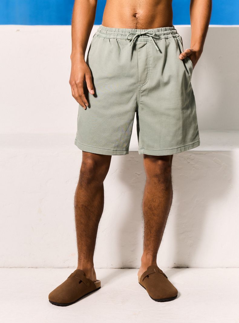 Short Knitted Denim Color