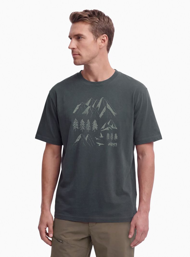Polera Diseño Estampado Gráfico Outdoor