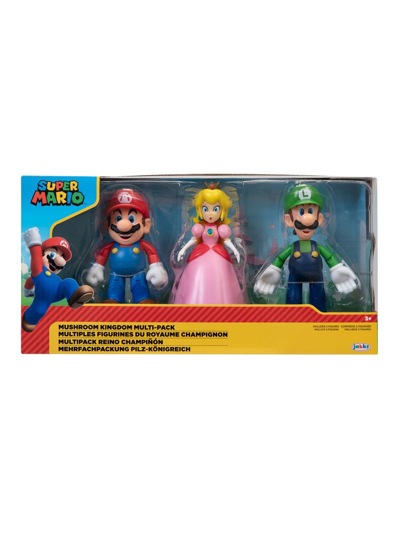 Set 3 Figuras Mushroom Kingdom Super Mario 10 cm