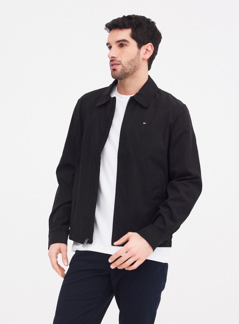 Parka Sólida Logo Bordado