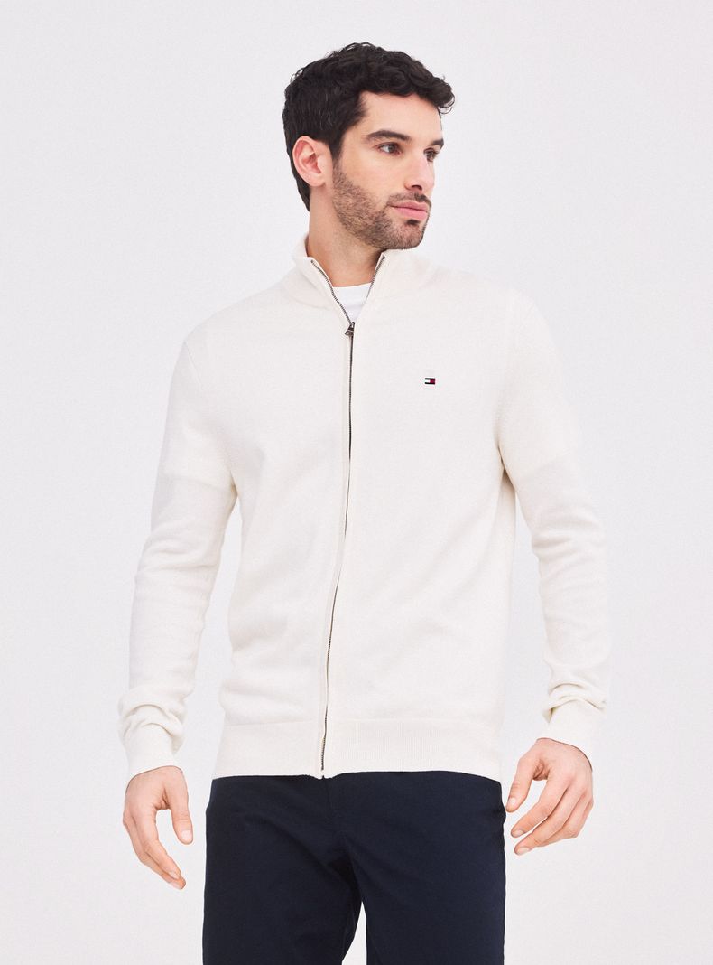 Sweater Medio Cierre Logo Bordado