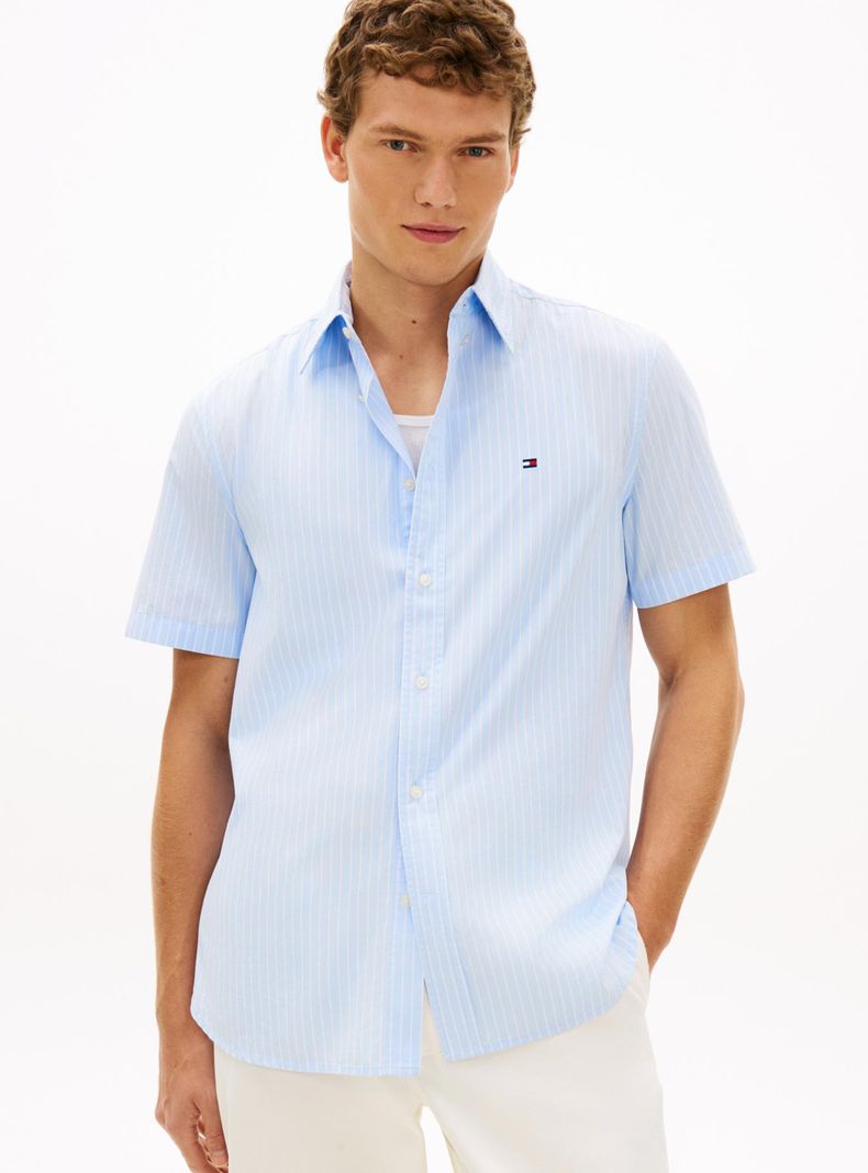 Camisa Manga Corta Líneas